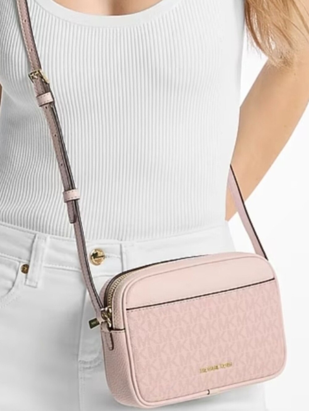 Michael Kors Blush Pink Monogram Crossbody Bag